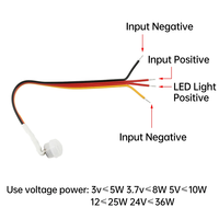 IKSLED 3.7V 5V 12V 24V 3A Capteur de mouvement PIR à détection tactile avec minuterie et interrupteur automatique, certification CE, garantie 1 an pour la cuisine