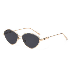 Jamie 9028 Metal Cat-Eye Sunglasses Gold Frame UV400 Women Outdoor Fashion - Product Image 1