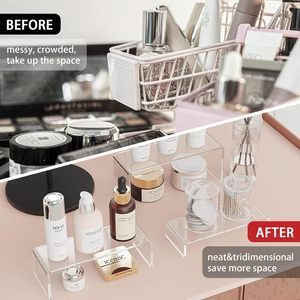 Trắng <span class=keywords><strong>Cube</strong></span> hiển thị món tráng miệng Bảng hiển thị Set Acrylic tự chọn Riser - Product Image 3