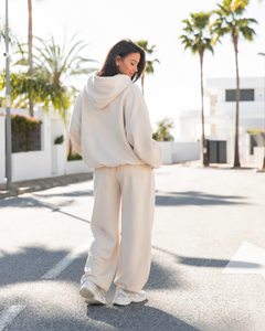 For Casual Oversized Hoodie <b>Jogger</b> Pants Set <b>Women</b> Minimalist Two Piece Tracksuit Streetwear Loungewear Breathable Bulk Ready - Product Image 4