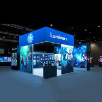 Stand d'exposition modulaire personnalisé avec éclairage rétroéclairé pour salon professionnel 20x20, design de stand d'exposition Comic Con, stand publicitaire