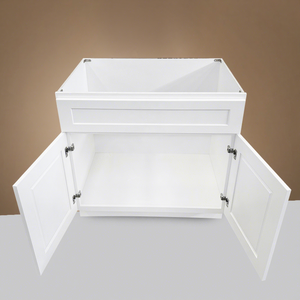 Almacén de EE. UU. Listo para enviar Gabinete de fregadero de cocina Gabinete de base de fregadero blanco popular Armarios de cocina y accesorios - Product Image 1
