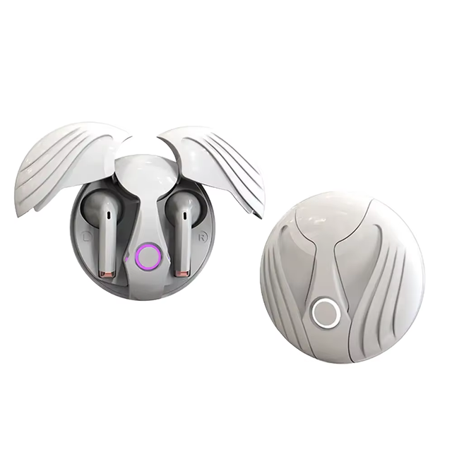 2026 New Angel Wings for 5.0 Wireless Earbuds Sports Gaming Active Noise-Cancelling Half-in-Ear Design Life Waterproof