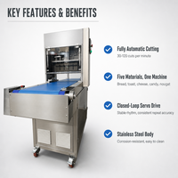 Machine à snacks électrique à ultrasons Wanlisonic en acier inoxydable avec écran tactile, haute sécurité pour couper gâteaux, pains et aliments variés