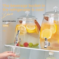 Distributeur de boissons, pichet à eau froide avec robinet, récipient à boissons domestique en PET