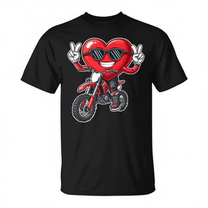 T-shirt de motocross pour garçons, accessoire de mode moto pour la Saint-Valentin - Product Image 2