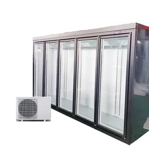 MUXUE超市远程压缩机饮料冷却器5玻璃门安静饮料展示冰箱