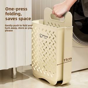 Cesto Plegable de Pared para <span class=keywords><strong>Ropa</strong></span> <span class=keywords><strong>Sucia</strong></span>, Cesto de Almacenamiento Grande de Plástico para el Hogar, <span class=keywords><strong>Cubo</strong></span> de Almacenamiento para Balcón - Product Image 3