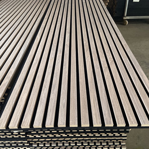 AKU PANELS Modern Acoustic Veneer Finish Wooden Slats Board for Bedroom Hotel <strong>Hall</strong> &amp; Studio 3D Design for Home Decor - Product Image 4