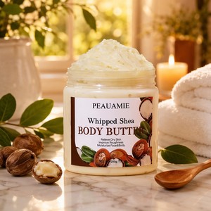 Beurre corporel fouetté au karité, crème hydratante naturelle, parfum frais, utilisation nocturne pour tous types de peau, soin du <span class=keywords><strong>visage</strong></span> et du corps, OEM, marque privée - Product Image 1