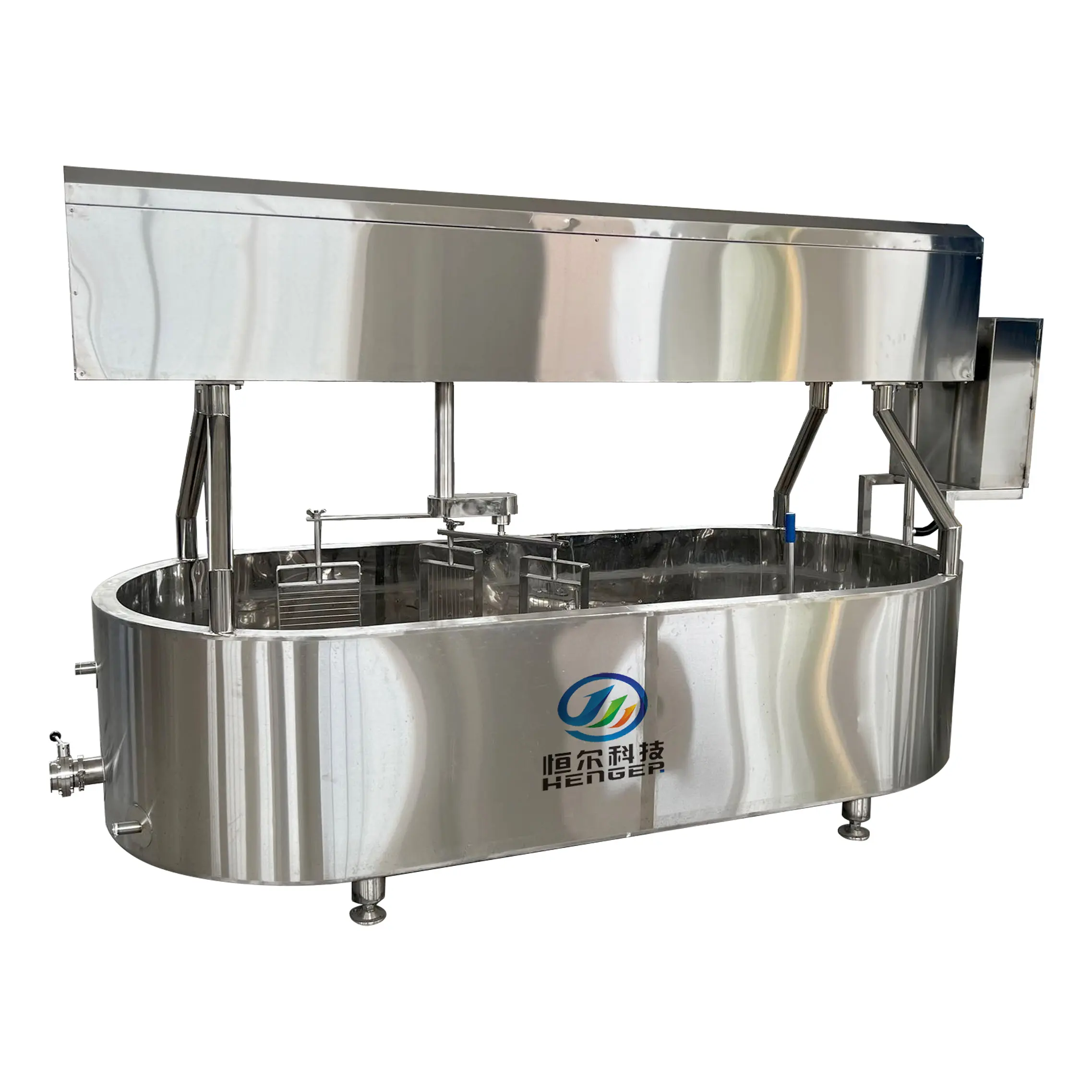 Hoge Kwaliteit Food Grade 200-1000l Elektrische Kaas Maken Vat Kaas Verwerking Vat Kaas Productie-Apparatuur