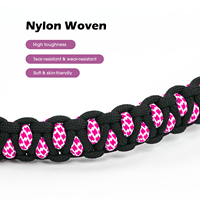Collier pour chien en nylon tissé PVC souple, réglable, confortable et durable, avec boucle métallique, idéal pour les promenades – Vente chaude