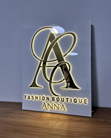 Transformateur en PVC de lettre numérique en acier inoxydable avec logo rétro-éclairé par LED pour l'intérieur et l'extérieur pour la décoration de bâtiments