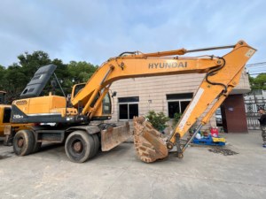 Excavatrice sur pneus Hyundai d'occasion, modèle 210W, 210W-9s, 210W-9t, d'origine coréenne, 21 tonnes, livraison gratuite disponible - Product Image 6