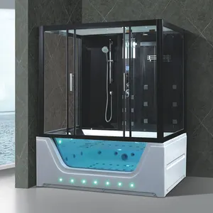 2023新しいスチームシャワールーム豪華なワールプールバブルマッサージ浴槽スプレーノズルスパ付き