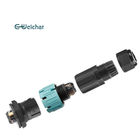 Connecteur rapide mâle/femelle E-Weichat IP68 10A 450V M23 4/5 broches, en alliage de cuivre PA66, pour câbles de 5-9mm/9-12mm, LED