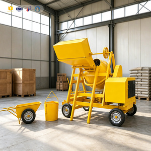 Bétonnière mobile 500L à 4 roues, alimentée au diesel, avec tambour renforcé de 3 mm au haut et de 4 mm au bas, pour chantier - Product Image 6