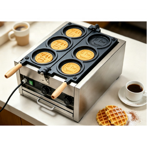 Gaufrier rond écoénergétique pour applications professionnelles, idéal pour des gaufres croustillantes, des biscuits et des snacks au fromage savoureux - Product Image 5