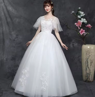 Robe de mariée grande taille NDC10087 – Nouvelle collection printemps-été pour la mariée, robe principale amincissante et simple, idéale pour studio, avec manches couvrantes