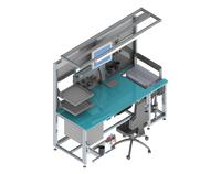 Banc de travail robuste RDEKONO ESD pour réparation de téléphones, en acier inoxydable, banc de travail modulaire en acier pour armoire à outils industrielle