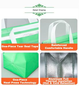Sac à lunch isotherme en aluminium non tissé avec logo personnalisé, sac de pique-nique classique et tendance, sac isotherme avec logo personnalisé - Product Image 5