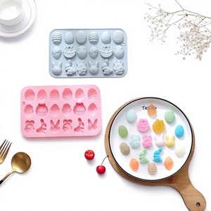 Œuf de Pâques en silicone personnalisé pour moule à chocolat, moule à gâteau écologique DIY, vente en gros OEM & ODM - Product Image 1