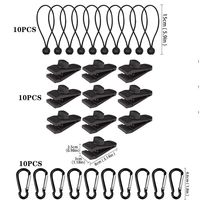 Clip de fixation robuste pour tente extérieure, pince de fixation coupe-vent pour bâche, boucle à balle pour corde de maintien, accessoires de tente