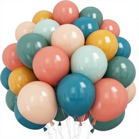 Ballons Feile Boho Brillants Arc-en-ciel 60 Pièces Rétro Bleu Teal Rose Poudré Orange Jaune Vert Sauge Thanksgiving Automne Bébé