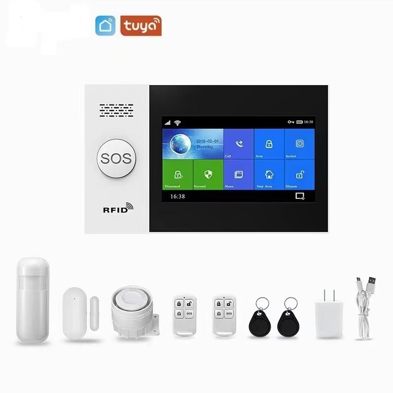 4G GSM WiFi Security Alarm System Alexa Compatibility Pir Sensor ABS Works  Tuya Smart Life App Home Outdoor Burglar Alarm Kit