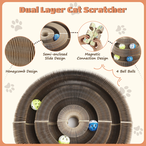 Nobleza ของเล่นรูปสะพานโค้งมหัศจรรย์ของเล่นรูปแมวที่ขูดขีดแบบโต้ตอบเป็นมิตรกับสิ่งแวดล้อมของเล่นรูประฆังที่ได้แรงบันดาลใจจากธีมภาพเคลื่อนไหว - Product Image 4