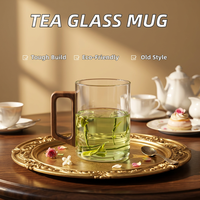 Tasse à thé en verre Sinyao classique pour la maison, style chinois, écologique, transparente, réutilisable, lavable au lave-vaisselle, pour la rentrée scolaire