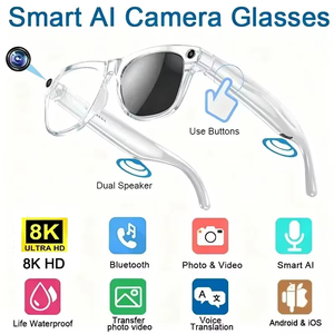 M02 Nuevas Gafas Inteligentes con IA de 8K y 1200MP, Cambio de Color HD, Traducción Chat GPT, Cámara, Llamadas Bluetooth, Asistente de Voz, Control de Música - Product Image 4