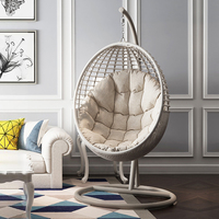 KENVY Mobilier de jardin moderne en rotin pour l'extérieur, chaise suspendue en forme d'œuf