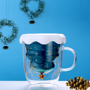 Manufacturer selling milk carton <span class=keywords><strong>box</strong></span> animal coffee borosilicate glass double <span class=keywords><strong>Christmas</strong></span> Cup - Product Image 4