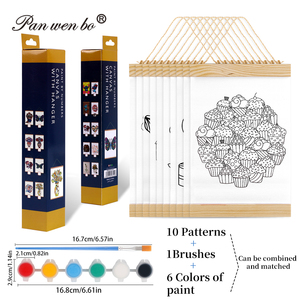 Bức Tranh nghệ thuật treo gỗ Áp phích khung tác phẩm nghệ thuật trước khi vẽ vải cuộn cho bức tường bản đồ vải tác phẩm nghệ thuật DIY vải - Product Image 6