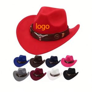 2025 LOGOTIPO PERSONALIZADO Lujo Lana Hombres Bandas Vaqueras Unisex Texas Ranger Llavero al por mayor Hebilla de cinturón al por mayor Sombreros Fedora Vaqueros - Product Image 1