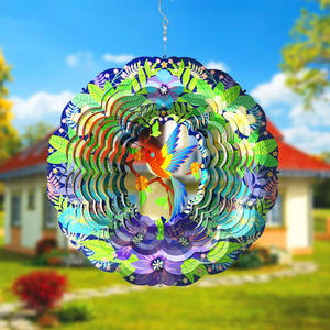 Yeniden park park açık bahçe süsleri Hummingbird dönen hayvan 12 inç asılı <span class=keywords><strong>3D</strong></span> rüzgar <span class=keywords><strong>Spinners</strong></span> - Product Image 3