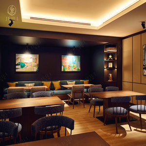 Project Supply Silla de salón de acero inoxidable de tela y mesa redonda Muebles de Bar de hotel para salón <span class=keywords><strong>social</strong></span> Moxy - Product Image 3