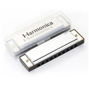 Armónica Profesional de 10 Orificios para Niños, Juguete Musical Plateado, Cuerpo de Resina ABS y Metal, Diatónica <span class=keywords><strong>Kongsheng</strong></span>, 3+ Años, Recuerdos - Product Image 1
