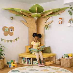 Meubles Montessori en bois modernes pour enfants, bibliothèque en forme d'arbre, coin lecture pour maternelle, garderie, bibliothèque, salle de classe - Product Image 1