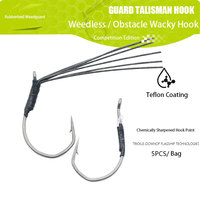 Hameçons de pêche anti-herbe en PTFE pour la pêche au Black Pit Bass et au Mandarin, adaptés aux montages Texas Rig et Neko Rig