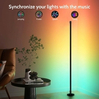 Lampe d'ambiance LED à succès transfrontalier, lampe de sol intelligente, lampe d'angle, lampe d'ambiance pour e-sport avec microphone intégré RGBIC