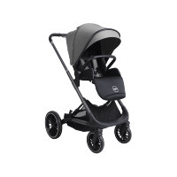 Poussette 3-en-1 avec nacelle et siège auto réversible, poussette de voyage pliable à vue haute pour nouveau-nés jusqu'à 3 ans, garçons et filles