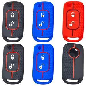 Housse de <span class=keywords><strong>protection</strong></span> de clé de voiture en silicone populaire pour <span class=keywords><strong>Mercedes</strong></span> Benz C S M ML E Coque de clé à distance rabattable <span class=keywords><strong>Protection</strong></span> de clé à distance 2 boutons - Product Image 3