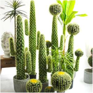 Planta Artificial Blanca <span class=keywords><strong>de</strong></span> Alta Calidad, Flores Artificiales en Maceta Personalizadas, Fabricante <span class=keywords><strong>de</strong></span> Artículos Casi Naturales, Cactus Artificial - Product Image 3