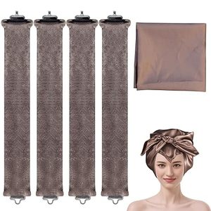 Overnight Heatless <b>Curlers</b> - Velvet Satin No Heat Rollers <b>for</b> <b>Short</b> & Long <b>Hair</b> Styling Tools With Foam Rods Promotion Gift - Product Image 2