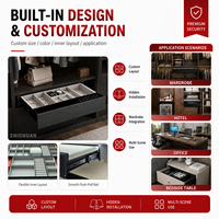 Coffre-fort de sécurité intelligent de luxe pour armoire, avec clés mécaniques, empreintes digitales et tiroir caché pour espèces et bijoux