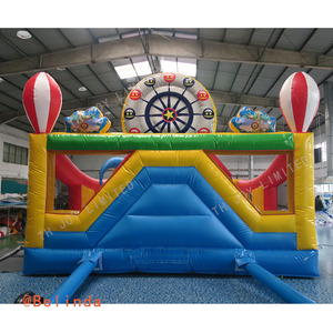 Château gonflable gonflable de haute qualité pour enfants, château de saut de Clown de ville amusant avec toboggan - Product Image 4