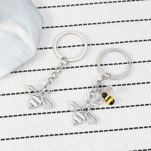 For Teacher, Teacher's Day Graduation <b>Gift</b> Backpack Pendant Stainless Steel <b>Bee</b> Keychain - Product Image 4