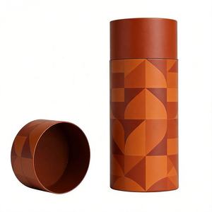 Boîte cadeau en papier personnalisée avec logo sur mesure, style rond décoratif, estampage à chaud, design personnalisé pour entreprise en ligne - Product Image 1